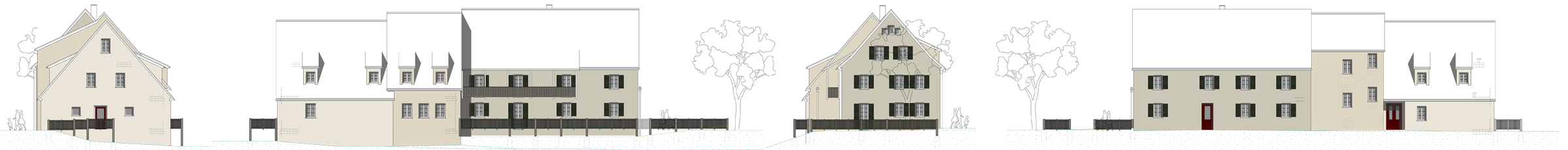 Ansichten Umbau einer ehemaligen Gerbermühle