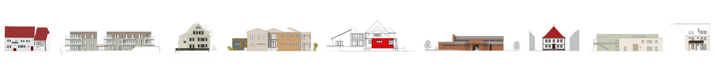 Planansichten Projekte Architekturwerkstatt Gerbing